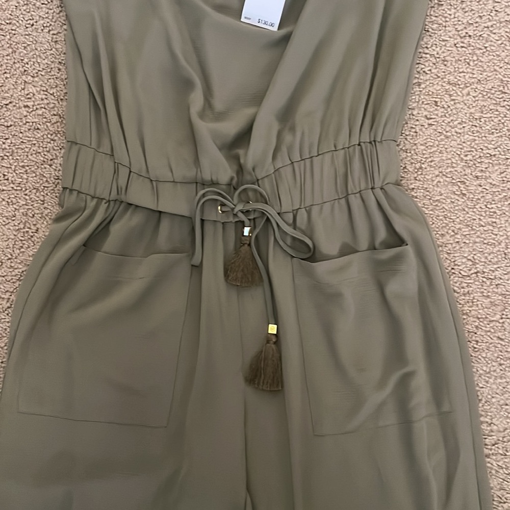 NWT Michael Kors Safari green jumpsuit - Picture 2 of 5